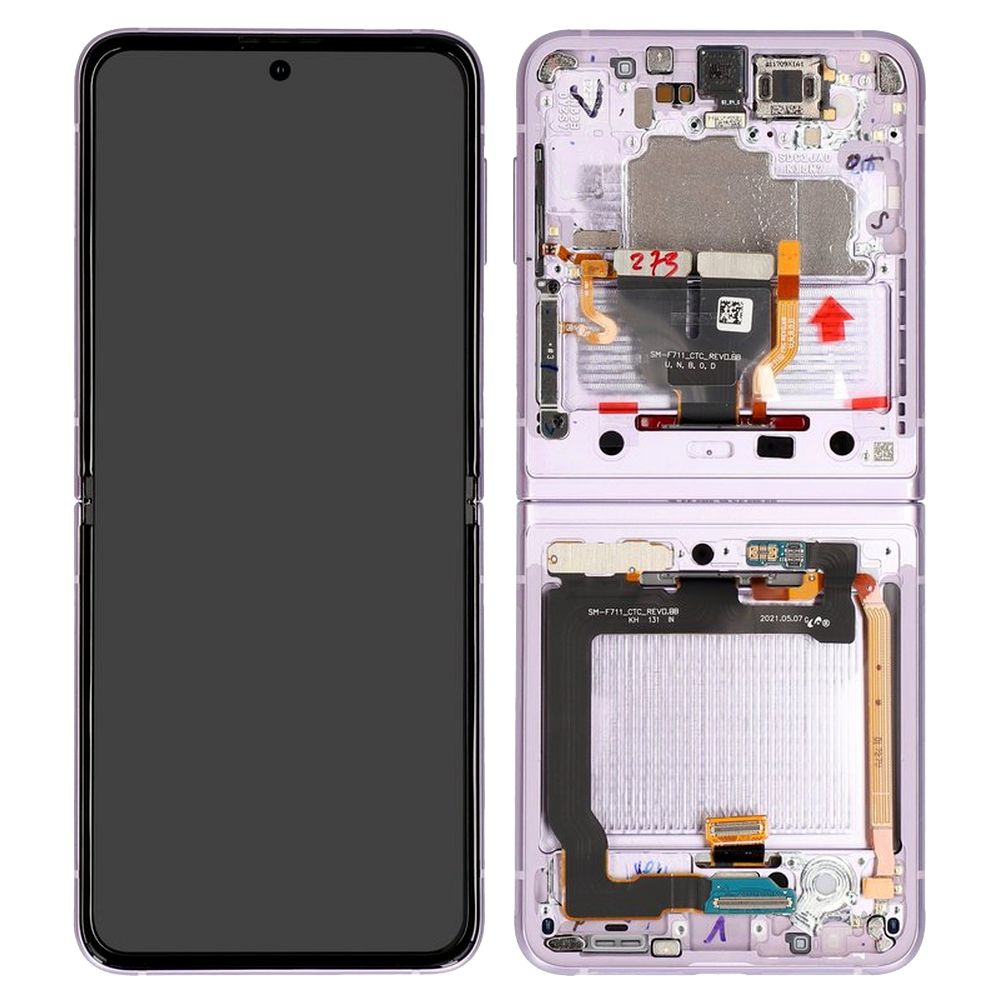 (Service Pack) Genuine Internal LCD With Digitiser For Samsung Galaxy Z Flip 3 (5G) Lavender